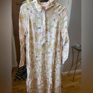 H&M Pastel Floral Button-Up Blouse